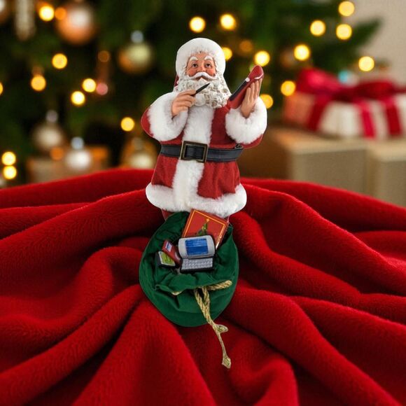 Vintage Possible Dreams Clothtique Santa Figurine: 10 Inch Christmas Decor - Picture 1 of 8